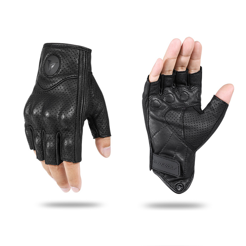 Leather Work Winter Gloves - Motorcycle Gloves Winter&Summer Motocross Protective Gear