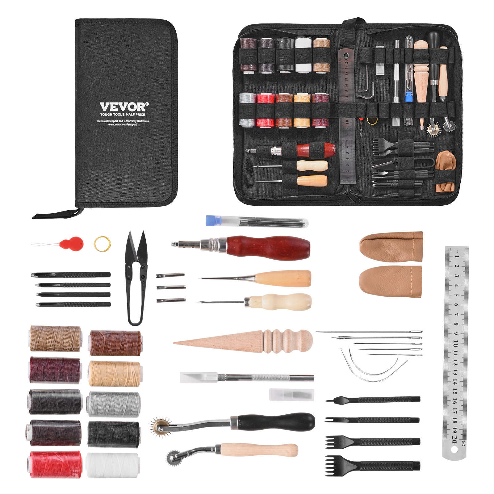 Leatherwork Craft - SucceBuy 38/59/61/72/92PCs Leather Working Tools Kit