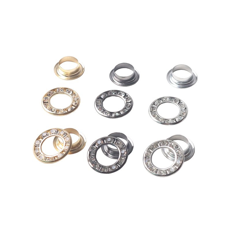 Leatherwork Eyelets - 100sets Brass Grommets Eyelets with Rhinestone