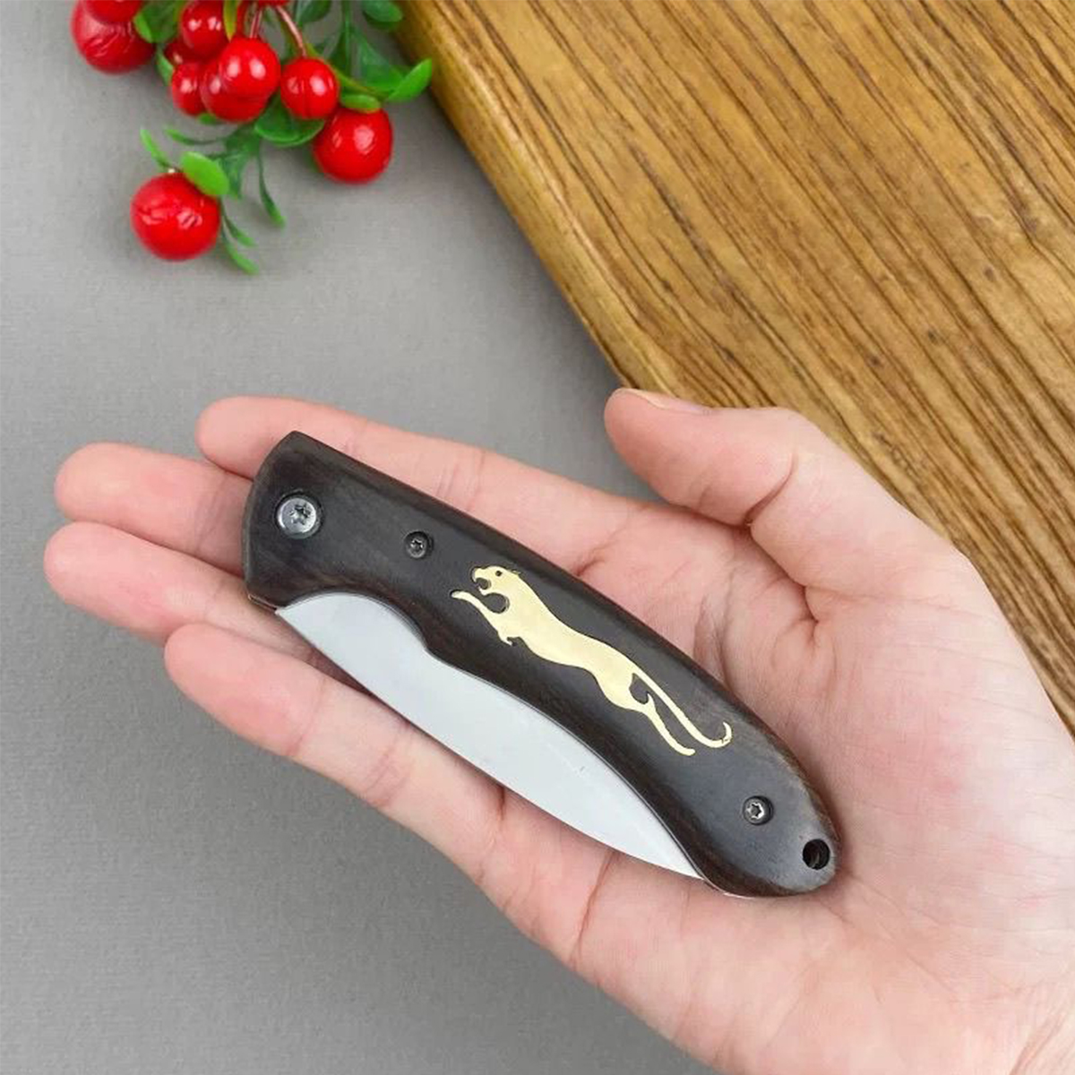 Bone Folder Tool - TUPI Folding Blade Knife Handmade Wood