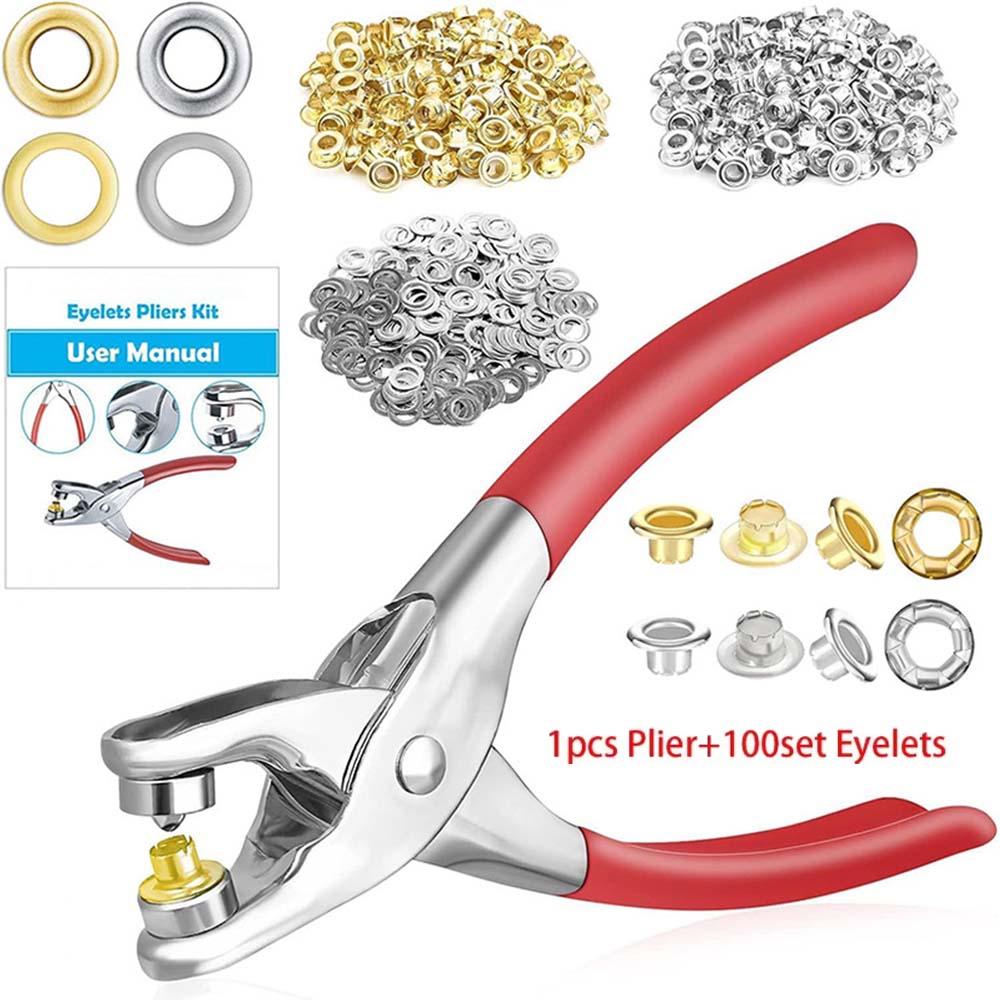 Leatherwork Eyelets - 1Set 1/4 Inch Grommet Eyelet Plier