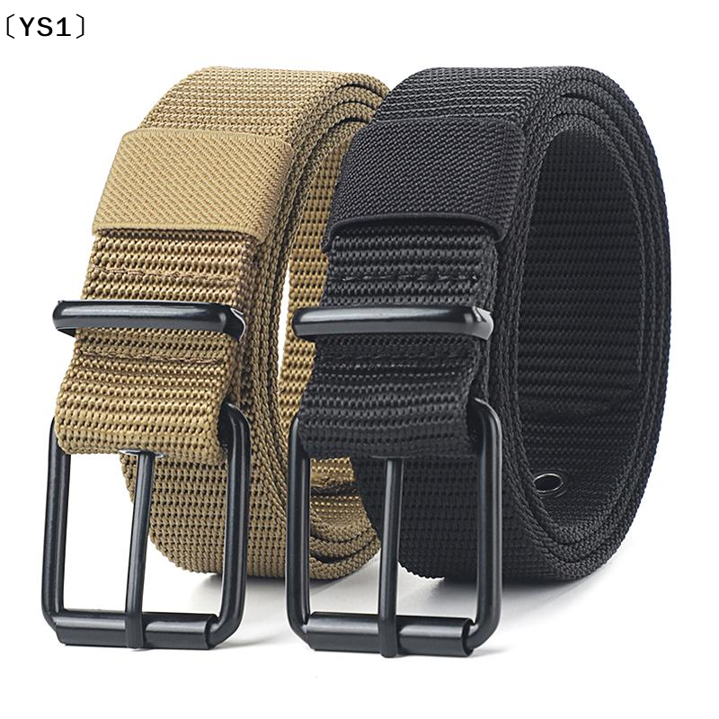 Leatherwork Eyelets - 〔YS1〕Mens Belt Porous Canvas Pin Buckle