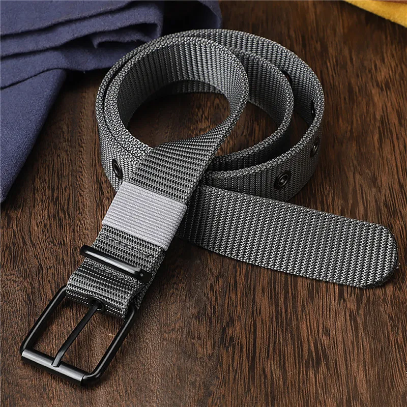 New Men Belt Porous Canvas Pin - Leatherwork Eyelets recensione e prezzo