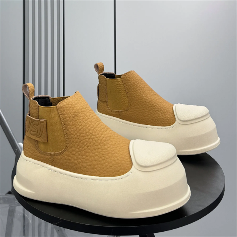 New Men's Round Toe Black Ankl - Leather Work Boots recensione e prezzo