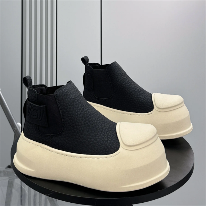 New Men's Round Toe Black Ankl - Leather Work Boots recensione e prezzo