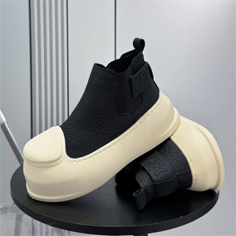 New Men's Round Toe Black Ankl - Leather Work Boots recensione e prezzo