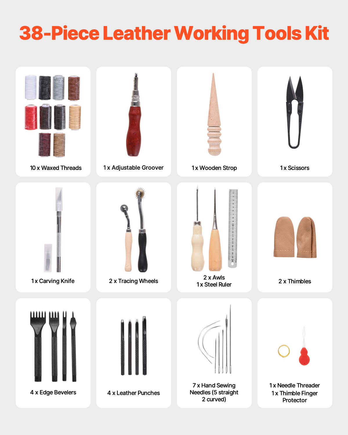 SucceBuy 38/59/61/72/92PCs Lea - Leatherwork Craft recensione e prezzo