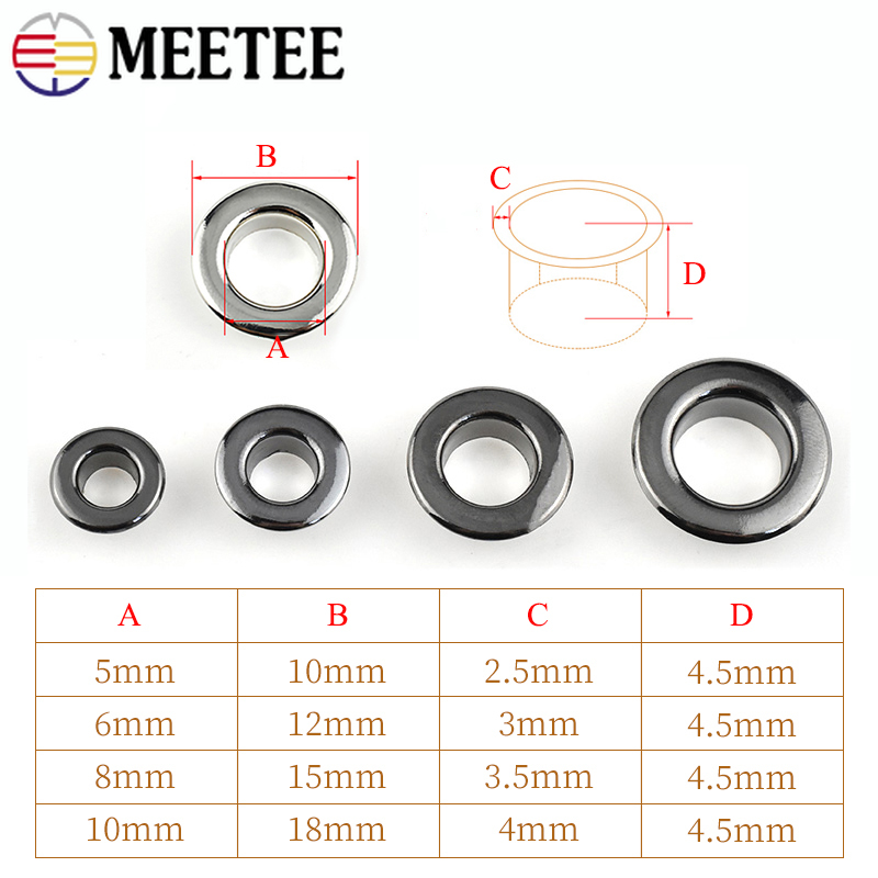 100Sets Meetee 4-10mm 3Colors  - Leatherwork Eyelets recensione e prezzo