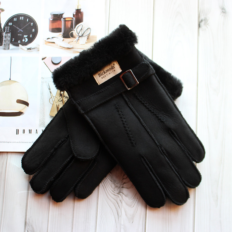 Sheepskin Fur Gloves Men's Thi - Leather Work Winter Gloves recensione e prezzo