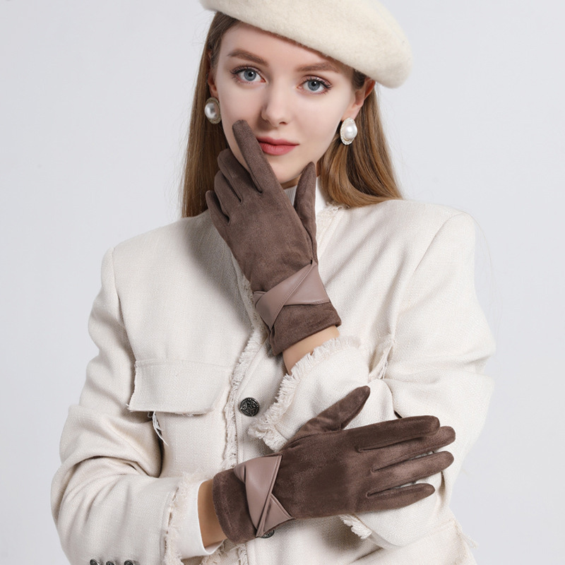 1 Pair Suede Gloves For Women  - Leather Work Winter Gloves recensione e prezzo