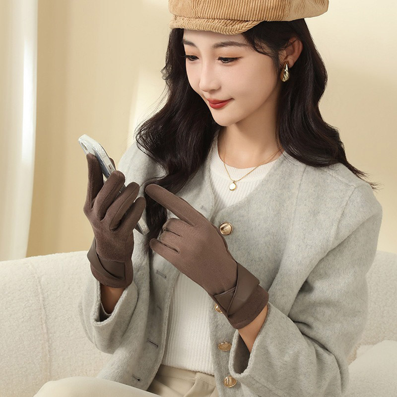 1 Pair Suede Gloves For Women  - Leather Work Winter Gloves recensione e prezzo