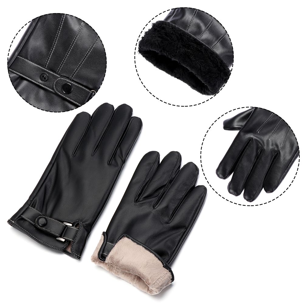 Men's Fleece Thermal Leather G - Leather Work Winter Gloves recensione e prezzo