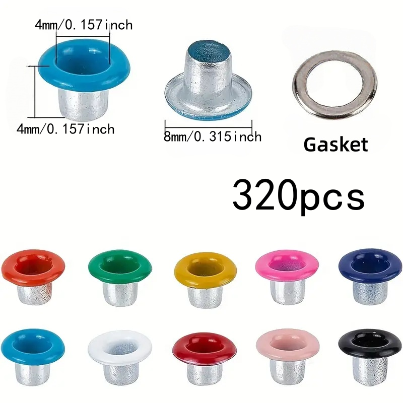 320Pcs 4mm Mixed Stainless Ste - Leatherwork Eyelets recensione e prezzo
