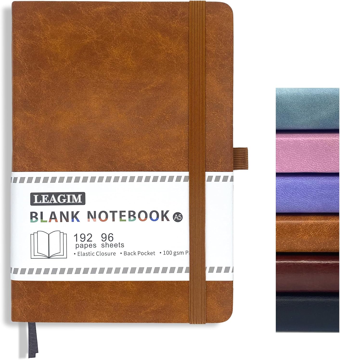 A5 Blank Journal Notebook, 192 - Leatherwork Books recensione e prezzo