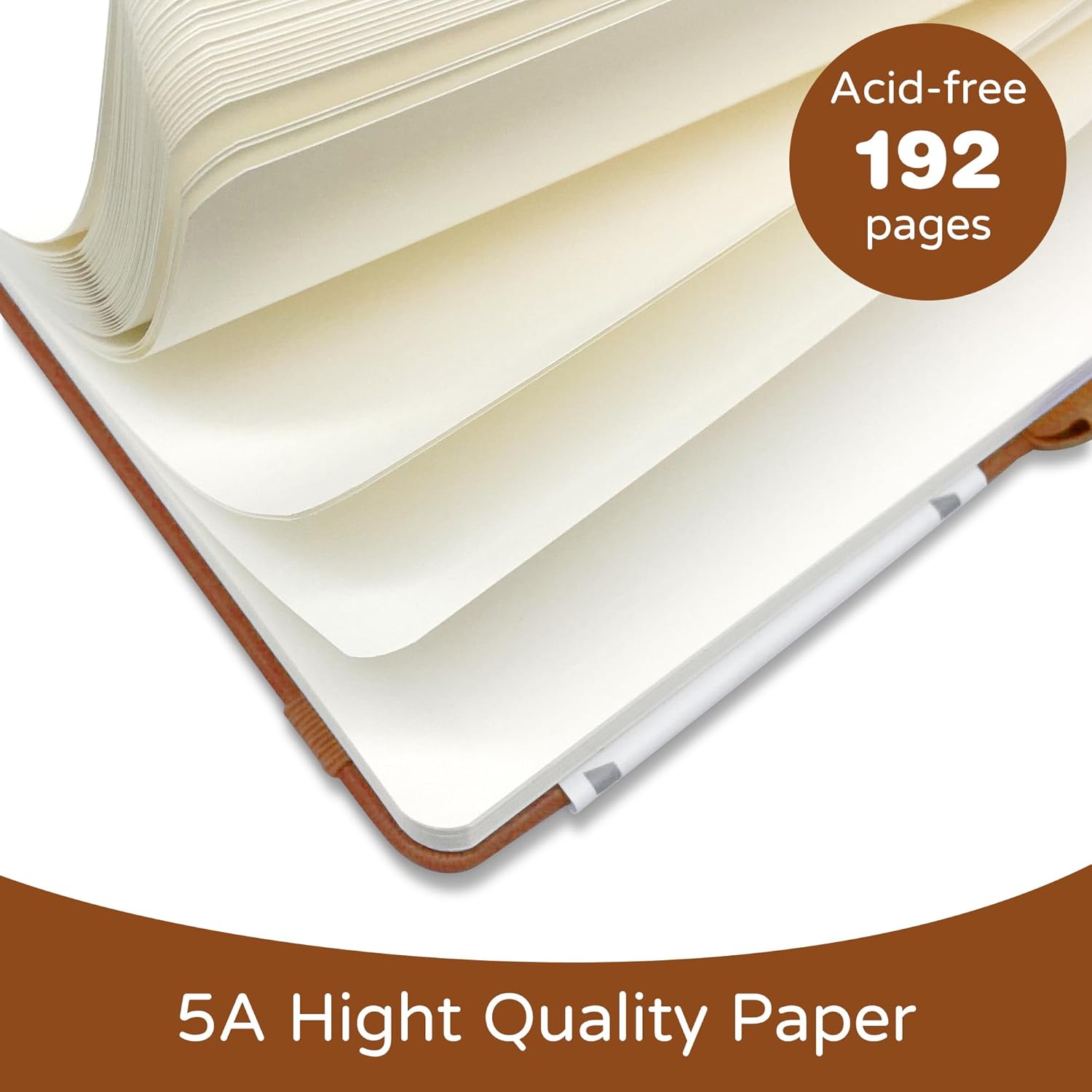 A5 Blank Journal Notebook, 192 - Leatherwork Books recensione e prezzo