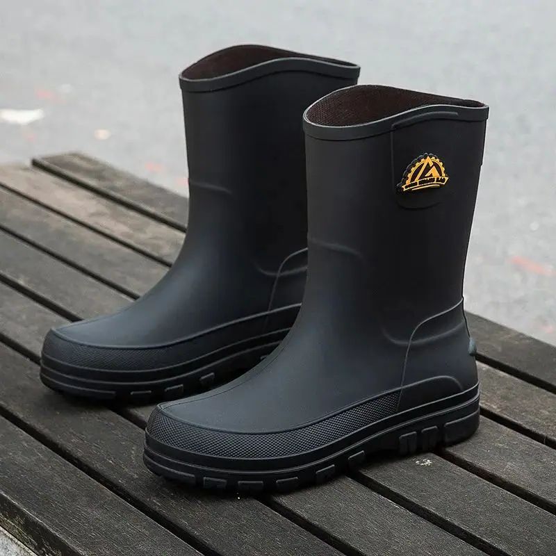 New Fashion Men Rain Boots Pla - Leather Work Youtube recensione e prezzo