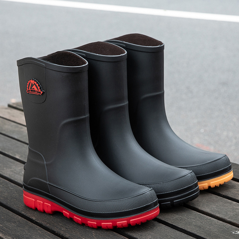 New Fashion Men Rain Boots Pla - Leather Work Youtube recensione e prezzo