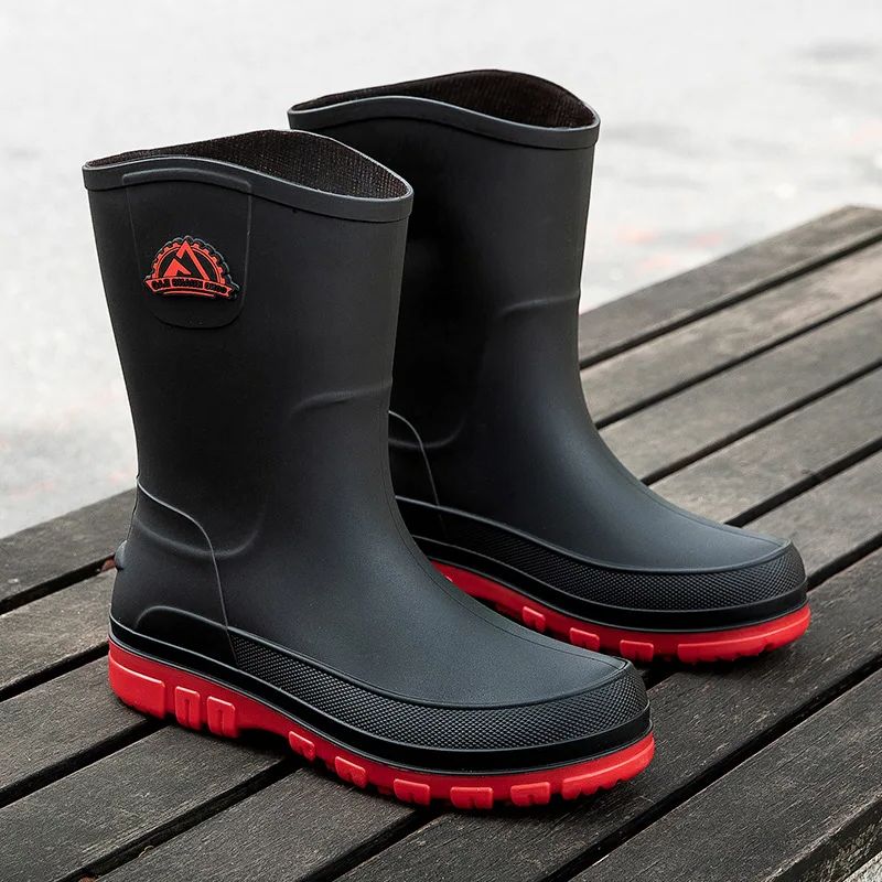 New Fashion Men Rain Boots Pla - Leather Work Youtube recensione e prezzo