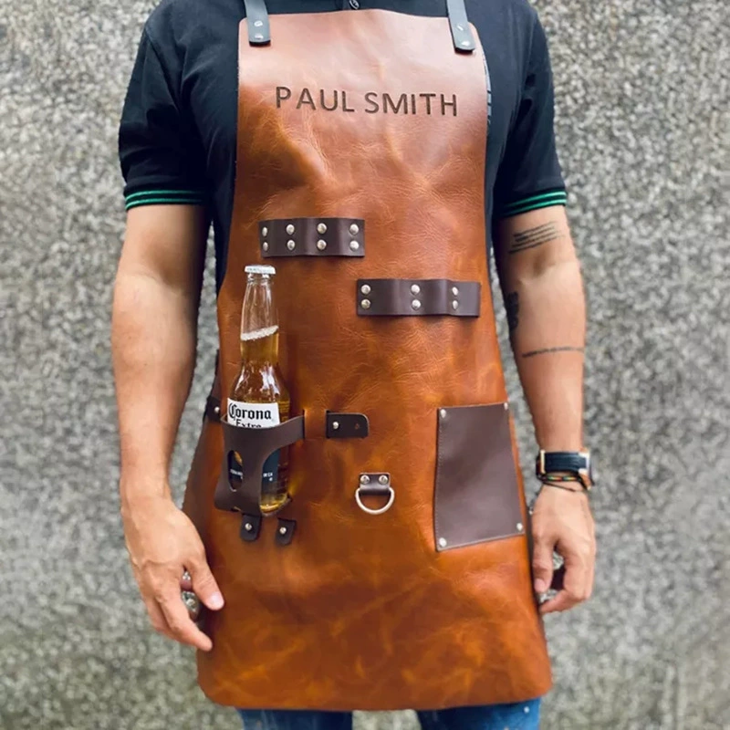 Apron Kitchen Outdoor Barbecue - Leatherwork Products recensione e prezzo