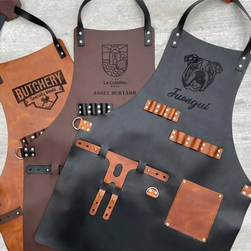 Apron Kitchen Outdoor Barbecue - Leatherwork Products recensione e prezzo