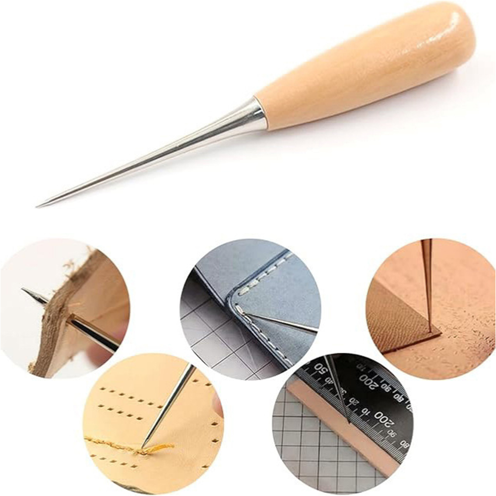 Wooden Handle Awl Tool - Leath - Leatherwork Punch recensione e prezzo