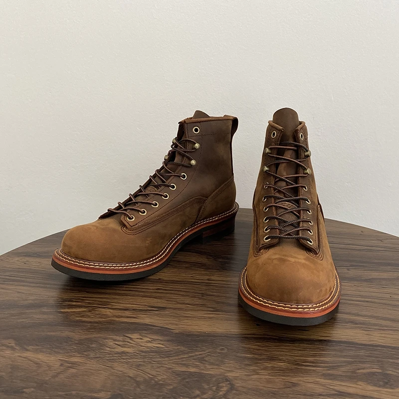 Vintage British Men Ankle Boot - Leather Work Boots recensione e prezzo