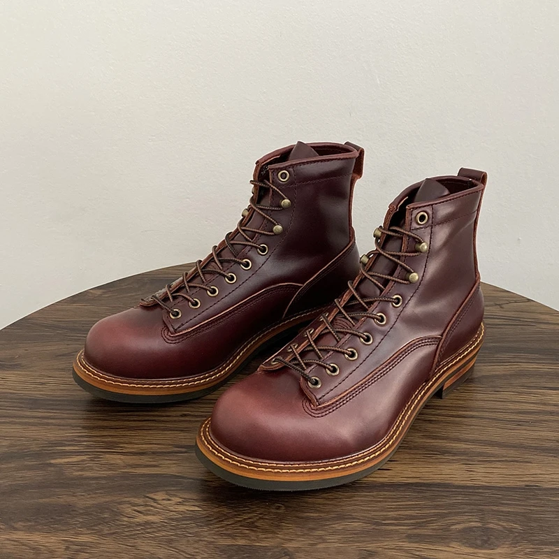 Vintage British Men Ankle Boot - Leather Work Boots recensione e prezzo