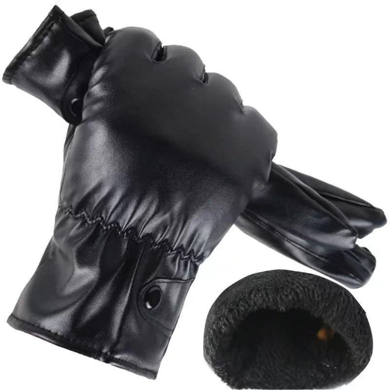 Winter Fashion Black PU Leathe - Leather Work Winter Gloves recensione e prezzo