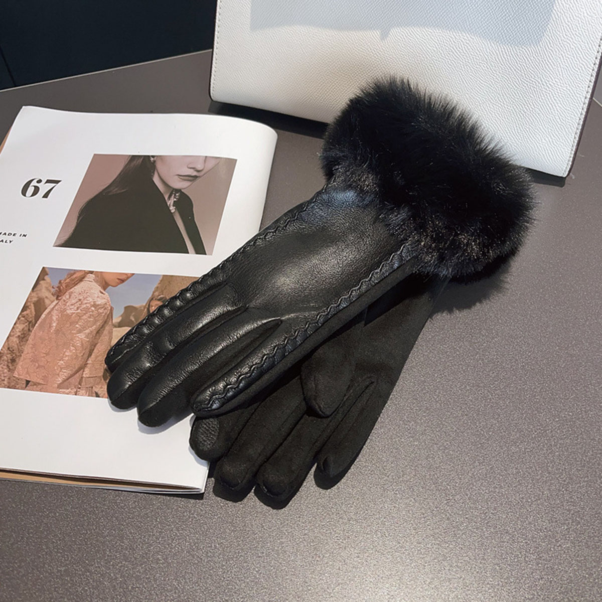 Women's Winter Luxury PU Leath - Leather Work Winter Gloves recensione e prezzo