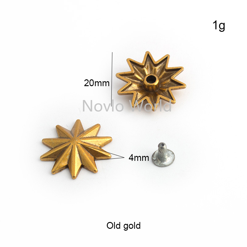 10-50-200pcs 20mm Old Gold Met - Leatherwork Flowers recensione e prezzo