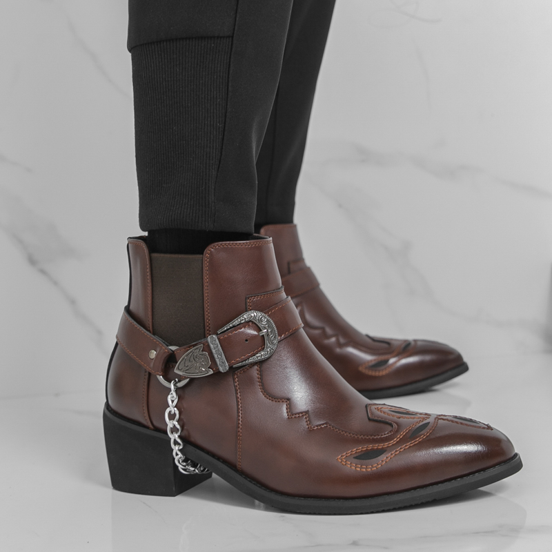 Men's Pointed Toe Ankle Boots  - Leather Work Boots recensione e prezzo