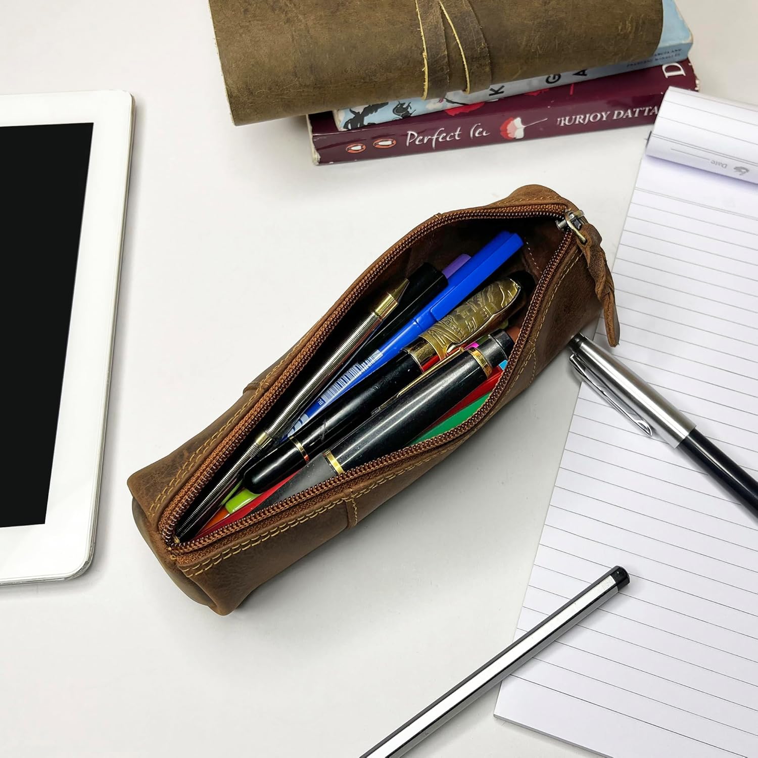 Leather Pencil Case with Full  - Leatherwork Products recensione e prezzo