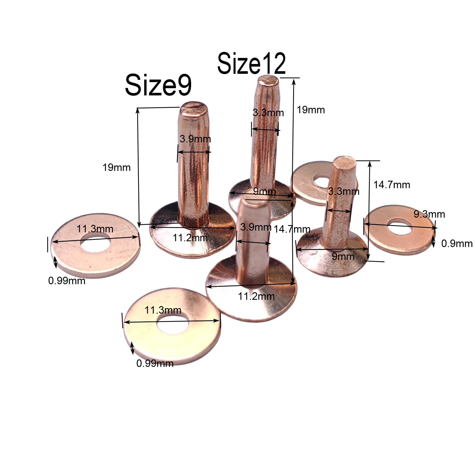 Copper Rivets and Burrs  #9 an - Leatherwork Punch recensione e prezzo