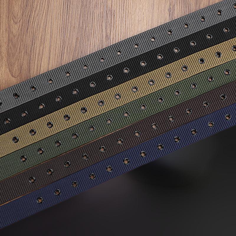 Men's Belt Porous Canvas Pin B - Leatherwork Eyelets recensione e prezzo