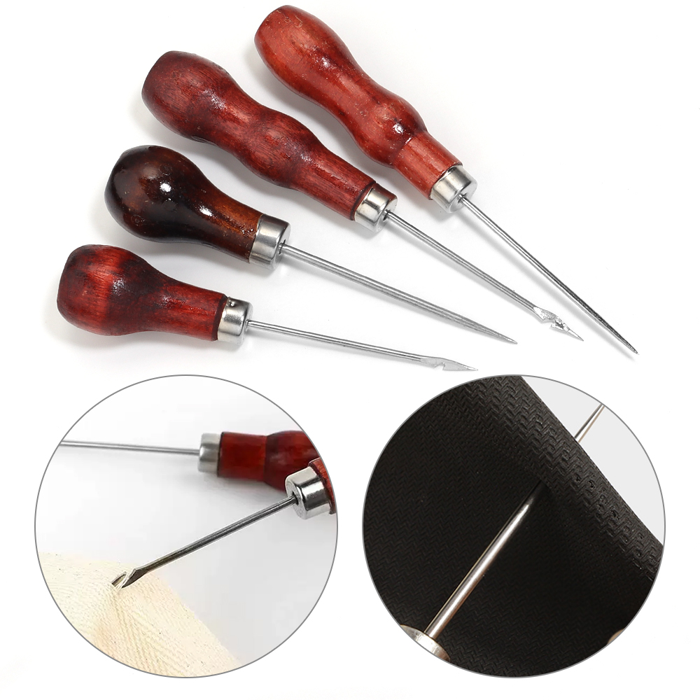 Wooden Handle Awls DIY Leather - Leatherwork Punch recensione e prezzo