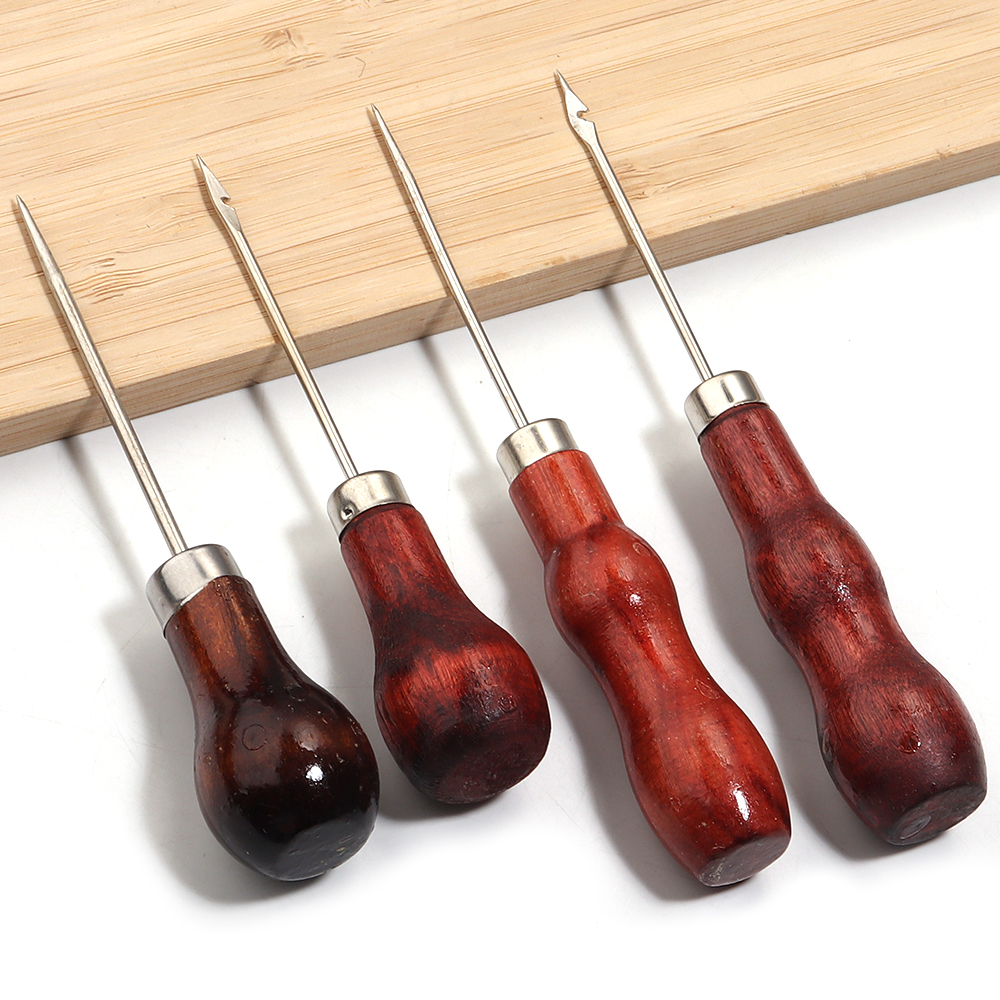Wooden Handle Awls DIY Leather - Leatherwork Punch recensione e prezzo