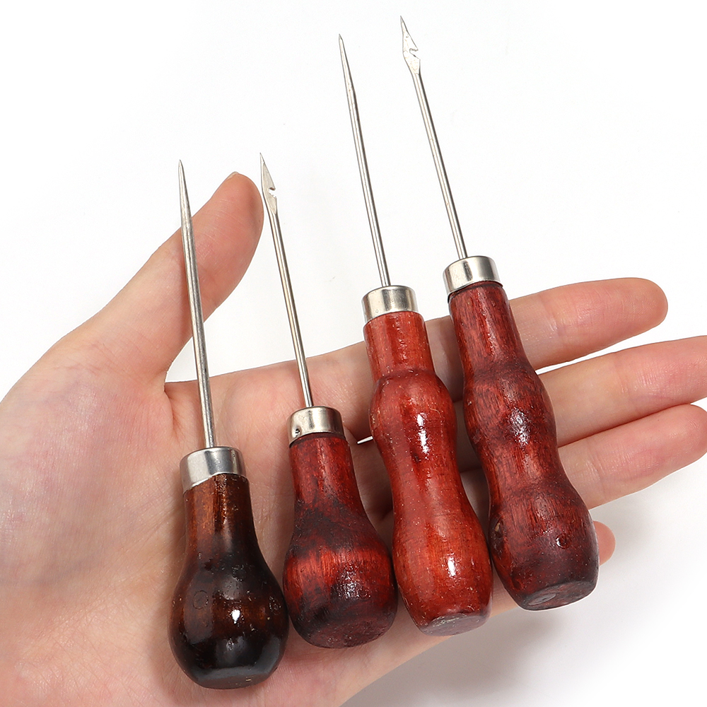 Wooden Handle Awls DIY Leather - Leatherwork Punch recensione e prezzo