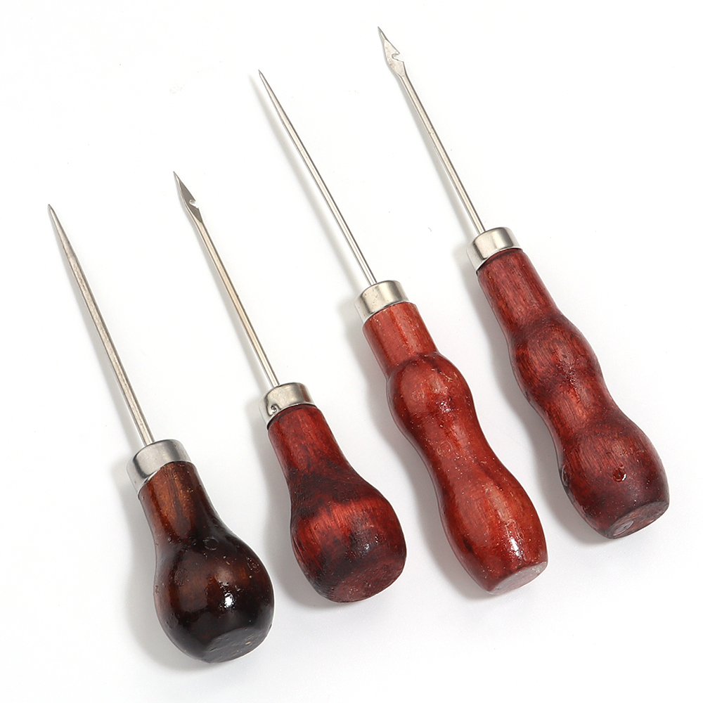 Wooden Handle Awls DIY Leather - Leatherwork Punch recensione e prezzo