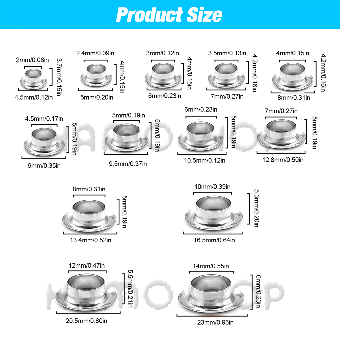 50set Silver Colors Metal Eyel - Leatherwork Eyelets recensione e prezzo