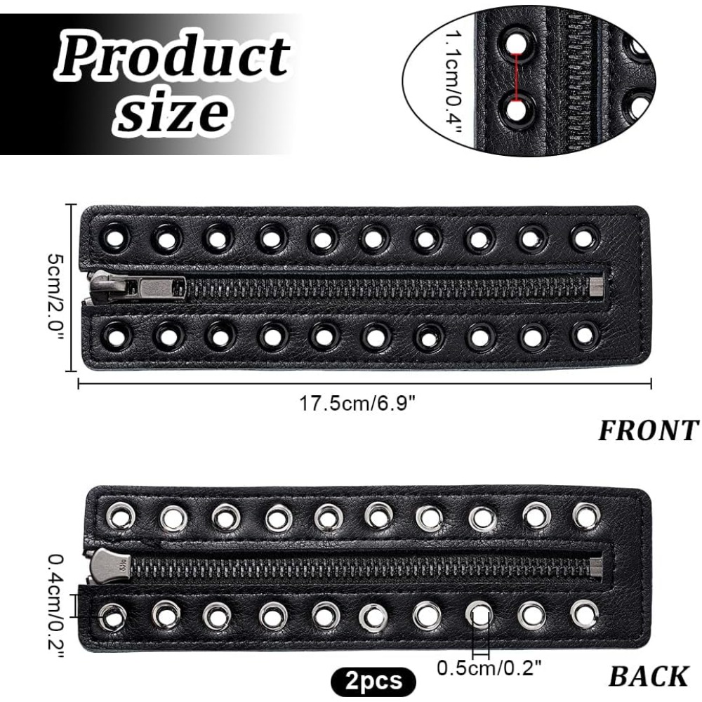 Leather Boot Zipper Inserts 6. - Leatherwork Eyelets recensione e prezzo