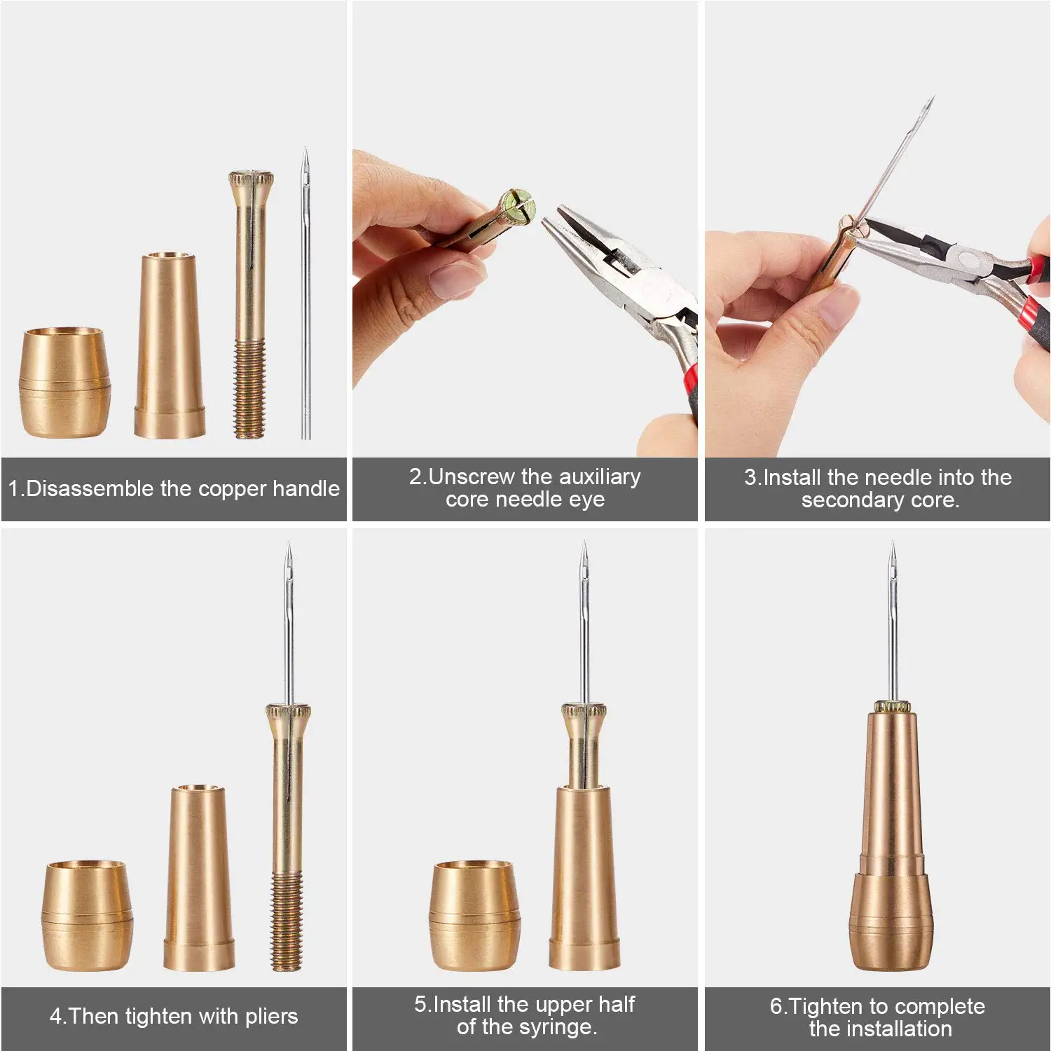 Leather Stitching Kit w/Copper - Leatherwork Craft recensione e prezzo