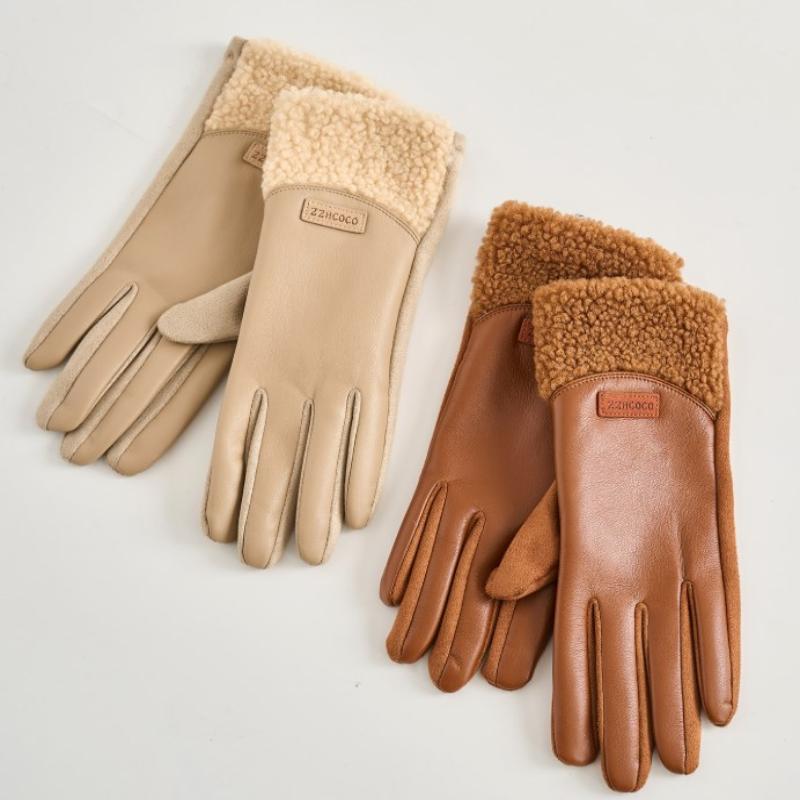 1Pair New Winter Thickened Fle - Leather Work Winter Gloves recensione e prezzo
