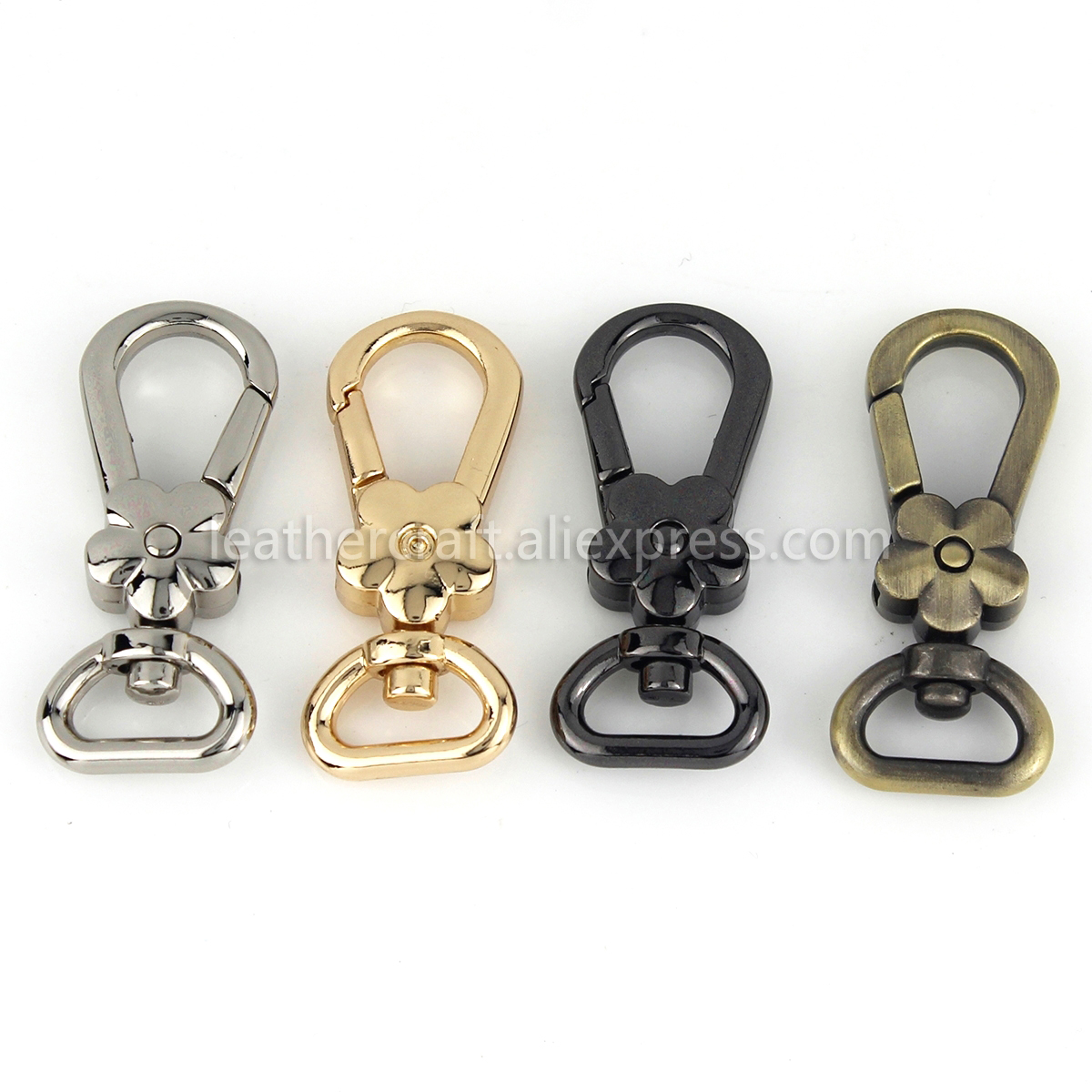1x Metal Flower Shape Swivel E - Leatherwork Flowers recensione e prezzo