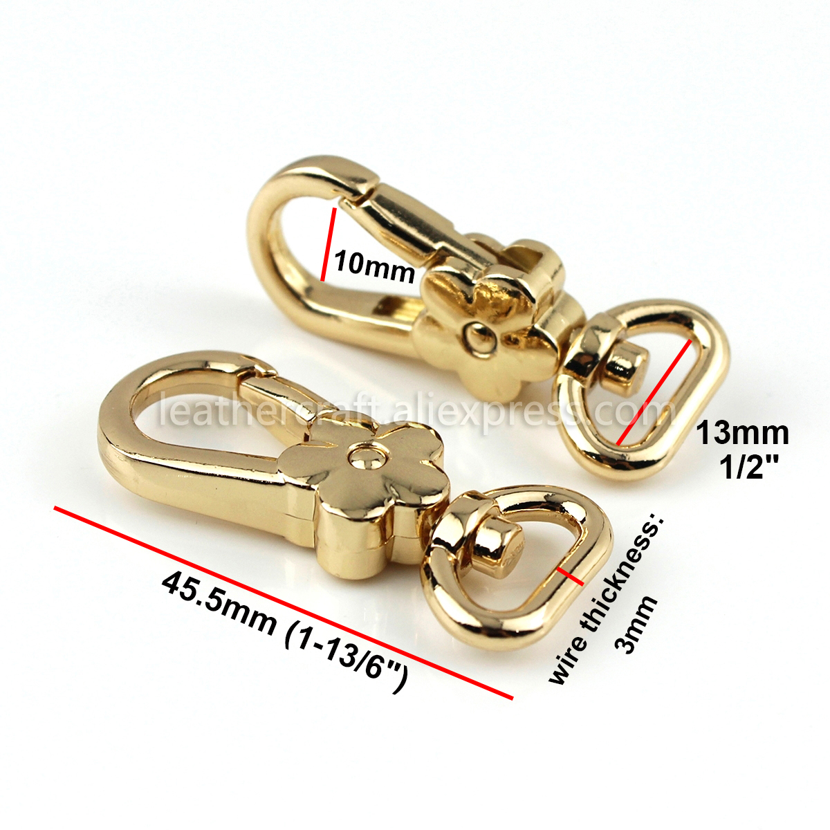 1x Metal Flower Shape Swivel E - Leatherwork Flowers recensione e prezzo