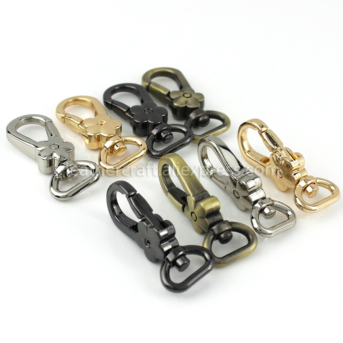 1x Metal Flower Shape Swivel E - Leatherwork Flowers recensione e prezzo