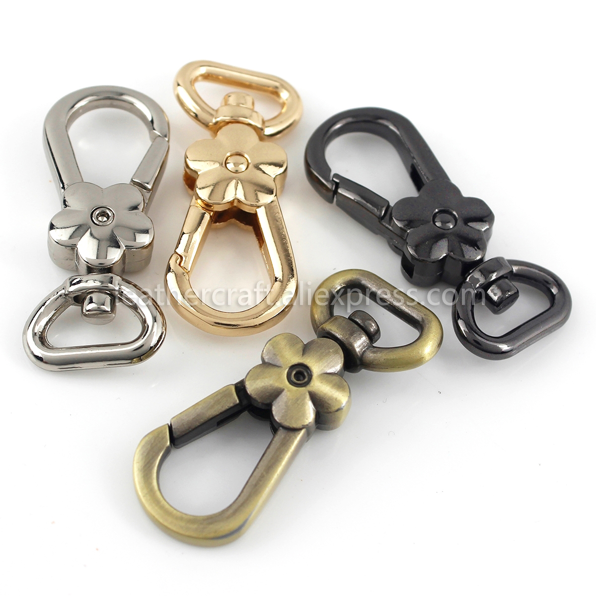 1x Metal Flower Shape Swivel E - Leatherwork Flowers recensione e prezzo