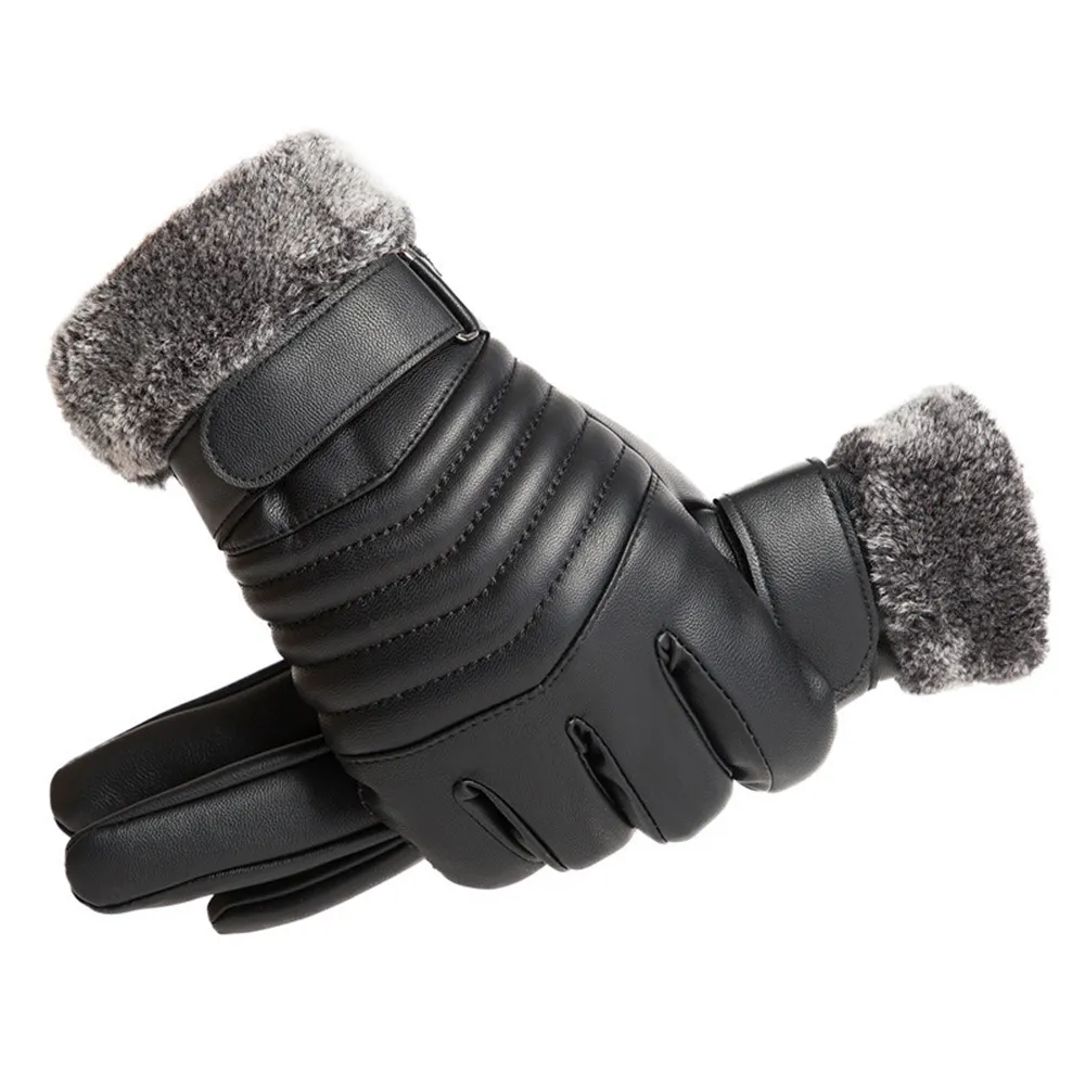 Gloves Winter MEN'S Fur Mouth  - Leather Work Winter Gloves recensione e prezzo