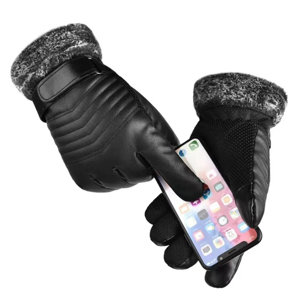 Gloves Winter MEN'S Fur Mouth  - Leather Work Winter Gloves recensione e prezzo