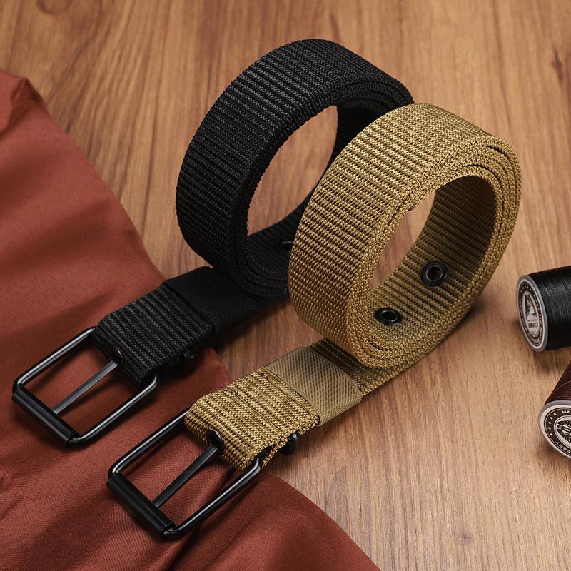 Men's Belt Porous Canvas Pin B - Leatherwork Eyelets recensione e prezzo