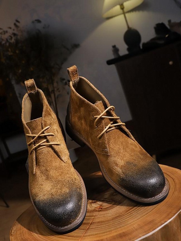 Fashion Versatile Male Lace-Up - Leather Work Boots recensione e prezzo